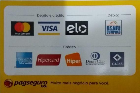 Aceitamos cartões de crédito e débito, para sua comodidade! Aceitamos cartões de crédito e débito, para sua comodidade!